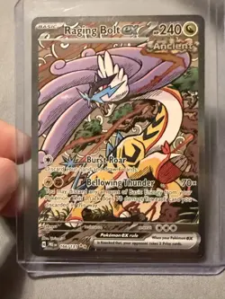 Pokemon Prismatic Evolutions Raging Bolt EX SIR 166/131 NM/Mint Freshly Pulled - Image 1