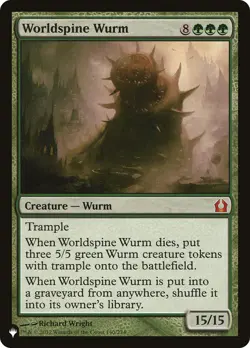 MTG Worldspine Wurm [The List] Near Mint Magic - Image 1