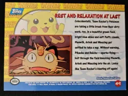 Rest And Relaxation At Last #49 Topps Pikachu's Vacation Blue Label Pokemon LP - Image 2