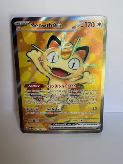 Meowth ex 107/088 Holo Ultra Rare Perfect Order Pokemon TCG English NM - Image 1