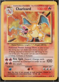 1999 Pokemon Game Charizard Holo PSA 3 VG Fresh Cert - Image 3