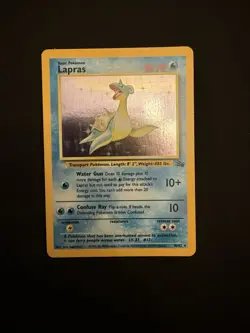 Pokemon- 1999- Lapras -10/62 Fossil- Holo, Rare, Base set, Vintage - Image 1