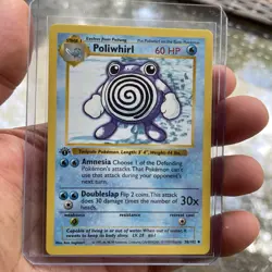 1999 Pokemon Base Set Poliwhirl 1st Edition Shadowless #38 - Image 1
