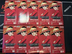One Piece OP-13 Carrying On His Will Sleeved Booster Pack Lot 10 packs sealed - Image 1