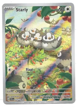 Starly 221/198 Sv01: Scarlet & Violet Base Set Holo Pokemon Illustration Rare NM - Image 1