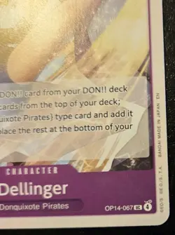 Dellinger OP14-067 Uncommon The Azure Sea's Seven One Piece Card Game - Image 5