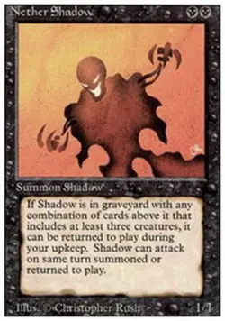 MTG Nether Shadow, Revised Edition, Damaged, English - Image 1