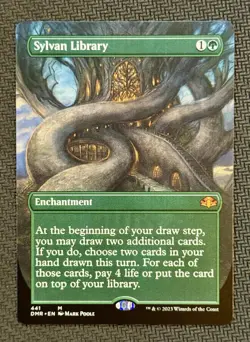 Sylvan Library Dominaria Remastered DMR Mythic MTG Borderless Regular EN (NM) - Image 1