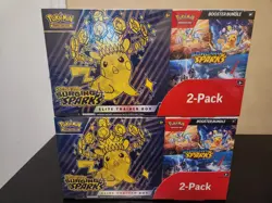 Pokemon Surging Sparks Elite Trainer Box + Booster Bundle Costco 2-pack x2 - Image 1