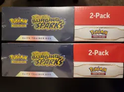 Pokemon Surging Sparks Elite Trainer Box + Booster Bundle Costco 2-pack x2 - Image 2