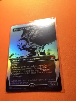 MTG Magic The Gathering Phyrexian Vindicator Foil ONE Mythic Borderless Manga - Image 2