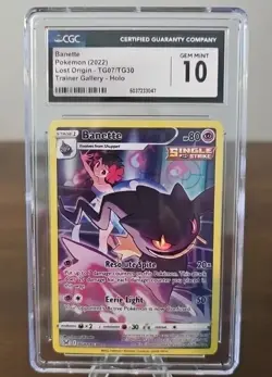 Pokemon Banette TG07/TG30 Lost Origin Trainer Gallery Holo CGC Gem Mint 10 - Image 1