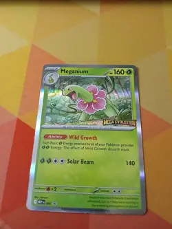 Meganium Mega Evolution Stamped Build and Battle Promo 001 Pokemon IN HAND NEW - Image 1