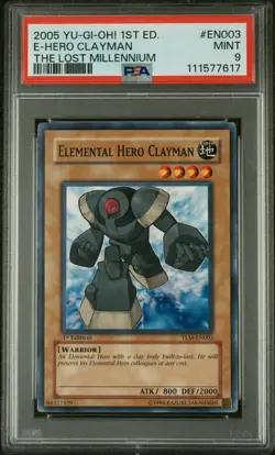 PSA 9 Elemental Hero Clayman TLM-EN003 1st Edition - Image 1
