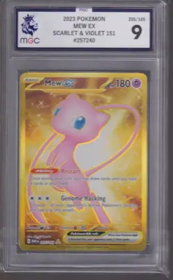 Pokemon TCG Scarlet Violet 151 Mew EX 205/165 Holo Hyper Rare MGC 9 - Image 1