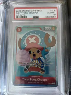 2024 One Piece PRB01-Premium Booster ST01-006 Tony Chopper Full Art PSA 10 - Image 1