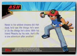 Ash #1 Topps Advanced Trading Cards Pokemon LP - Image 2