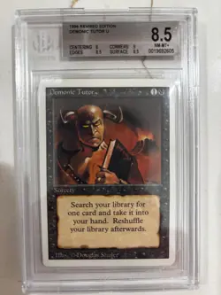 Vintage Magic The Gathering (MTG) Revised Demonic Tutor (BGS 8.5 NM-MT+) - Image 1