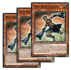 Yugioh - War Rock Gactos x 3 - 1st Edition Super Rare NM - Free Holo - Image 1