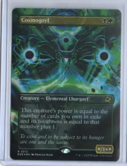 MTG EDGE OF ETERNITIES COSMOGOYF BORDERLESS RARE FOIL - Image 1