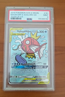Pokemon Magikarp & Wailord GX 161/150 Team Up PSA 9 English - Image 1