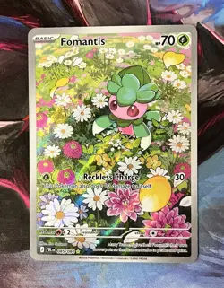 Pokemon TCG Fomantis 085/084 Pitch black Illustration Rare Holo 70 HP 2026 EN - Image 1