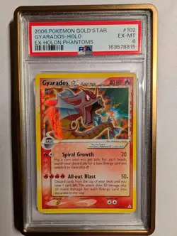 Pokemon Gyarados Gold Star Holo EX Holon Phantoms 102/110 PSA 6 - Image 1