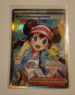 Rosa's Encouragement 123/088 Secret Rare Holo Full Art Trainer EN Perfect Order - Image 1