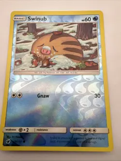 Swinub 19/111 Common Crimson Invasion Pokemon Reverse Holo Near Mint - Image 1