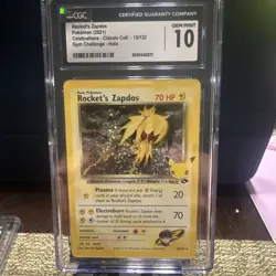 PSA 10 GEM MINT 2021 Pokemon Celebrations Rocket's Zapdos Classic Holo - Image 1