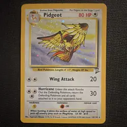 Pokemon TCG Pidgeot 14/130 Base Set 2 Rare Holo 80 HP 2000 English - Image 1