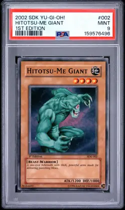 2002 YU-GI-OH! STARTER DECK: KAIBA 1ST EDITION #002 HITOTSU-ME GIANT PSA 9 - Image 1
