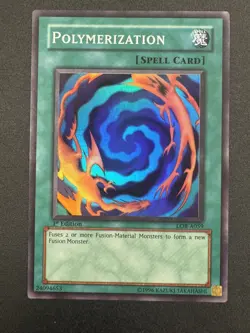 Yugioh - FOIL Polymerization LOB-059 1st Edition -Legend of Blue Eyes White Drag - Image 1