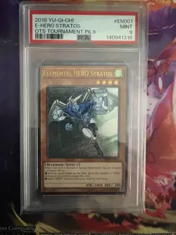 Elemental Hero STRATOS OTS Tournament Pk. 9 Ultimate OP09-EN001 PSA 9 - Yugioh - Image 1