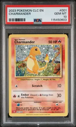 2023 POKEMON CLC-TRADING CARD GAME CLASSIC #001 CHARMANDER PSA 10 - Image 1