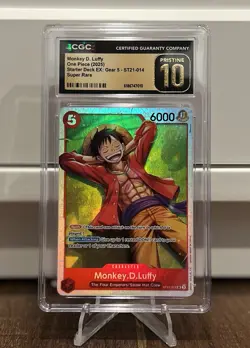 2025 One Piece Monkey D Luffy ST21-014 SR Gear 5 CGC 10 Pristine English - Image 1
