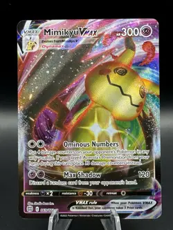 Pokemon TCG Mimikyu VMAX Holo Ultra Rare Card 069/172 Brilliant Stars - Image 1