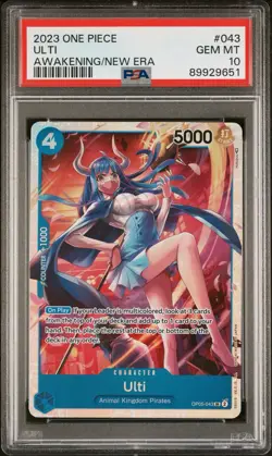 Ulti PSA 10 - 2023 One Piece OP05-Awakening Of The New Era #043 - Gem Low Pop - Image 1