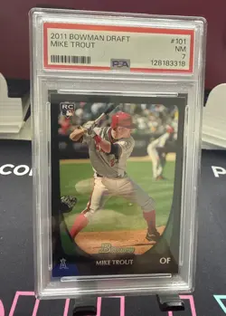 MIKE TROUT 2011 BOWMAN DRAFT RC #101 PSA 7 (NM) NEAR MINT! ROOKIE CARD! - Image 2