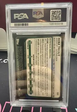 MIKE TROUT 2011 BOWMAN DRAFT RC #101 PSA 7 (NM) NEAR MINT! ROOKIE CARD! - Image 3