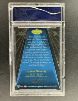 1998 Collector's Edge Masters Sentinels #S8 Peyton Manning Colts PSA 9 268/500 - Image 2