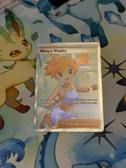 Misty’s Vitality Full Art Holo 111/084 Pitch Black English Pokemon NM Pack Fresh - Image 1