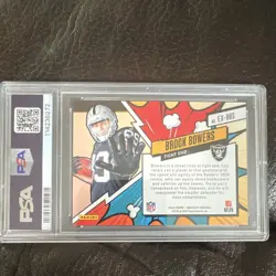 Panini 2024 Absolute EXPLOSIVE Brock Bowers Las Vegas Raiders RC #EX-BBS PSA 9 - Image 2