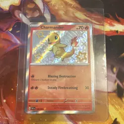 The Pokemon Company Pokemon TCG Charmander 109/091 Paldean Fates Shiny Rare Holo - Image 3