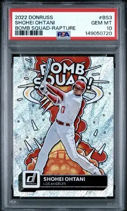 2022 Panini Donruss Shohei Ohtani Bomb Squad Rapture PSA 10 #BS-3 Angels! - Image 1