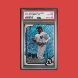 PSA 10 Jasson Dominguez IMAGE VARIATION SHORT PRINT SP 2022 Bowman BCP-98 - Image 1