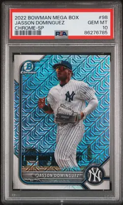 PSA 10 Jasson Dominguez IMAGE VARIATION SHORT PRINT SP 2022 Bowman BCP-98 - Image 2