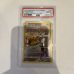 PSA 10 GEM Mint Full Art Secret Rare Pikachu - Cosmic Eclipse 241/236 - Image 1