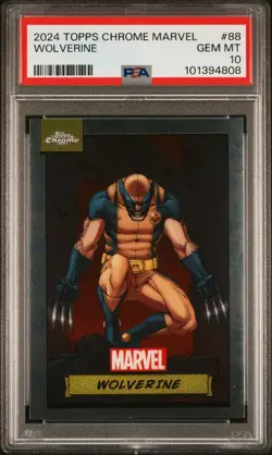 2024 TOPPS CHROME MARVEL WOLERINE PSA {10} GEM MINT #88 - Image 1
