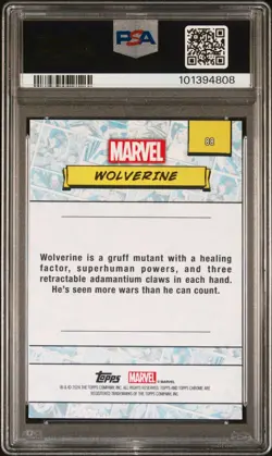 2024 TOPPS CHROME MARVEL WOLERINE PSA {10} GEM MINT #88 - Image 2